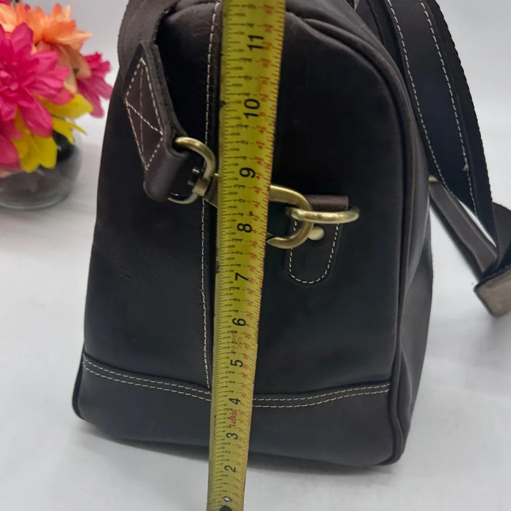 Rustic Town Dark Brown Leather Men's Overnight Bag TOT10070F